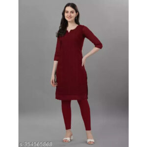 Classy Maroon Women Chikankari Kurti
