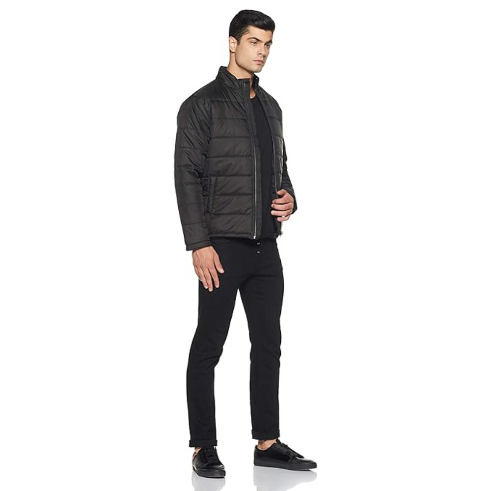 Men's Polyester Standard Black Jacket - Image 3