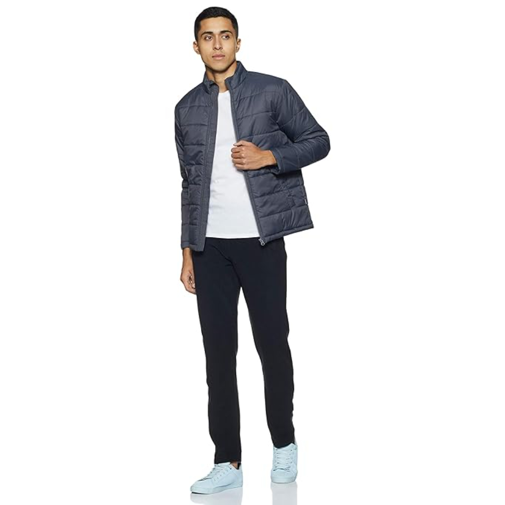 Men's Polyester Standard Deep Grey Jacket - Image 3