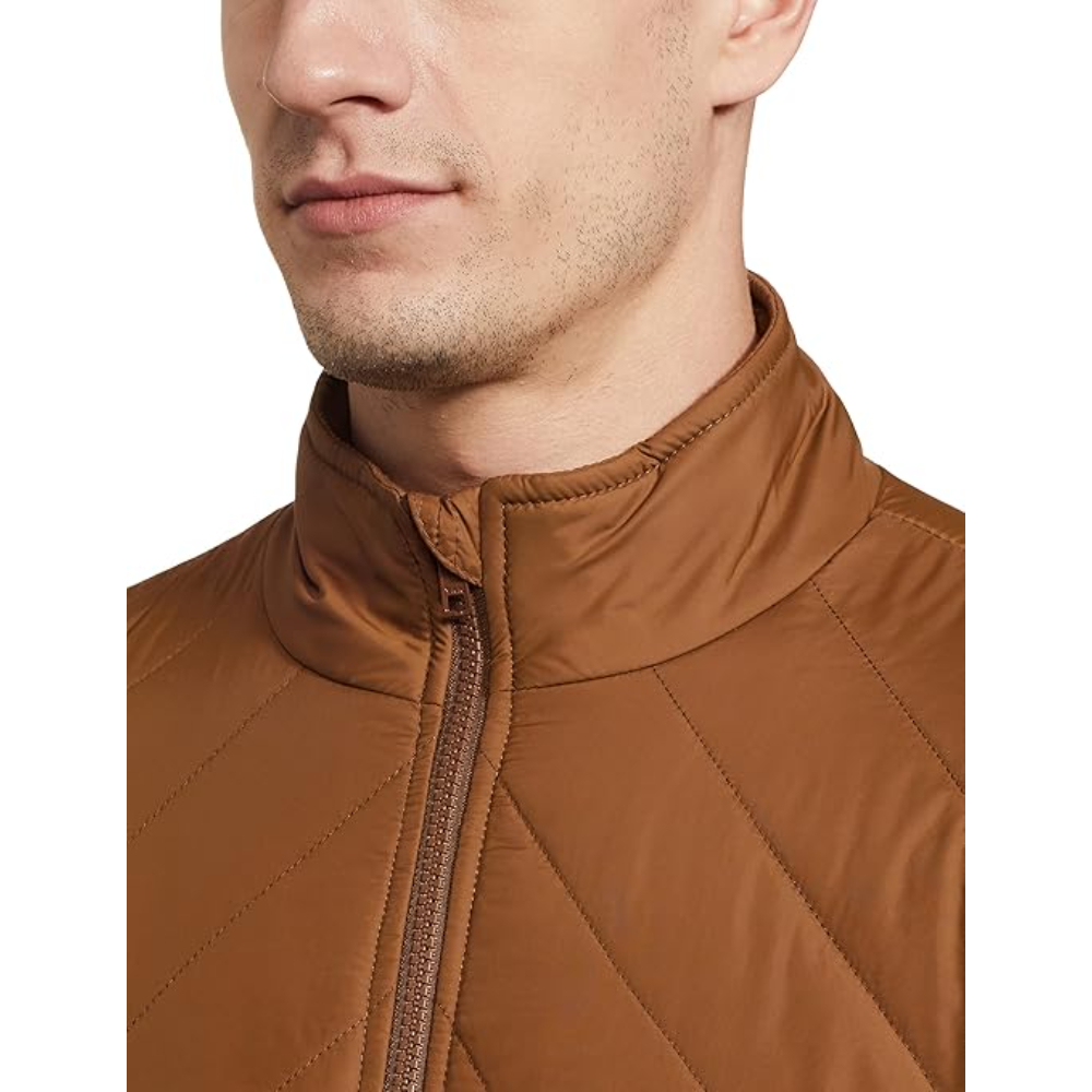 Men's Polyester Standard Brown Jacket - Image 2
