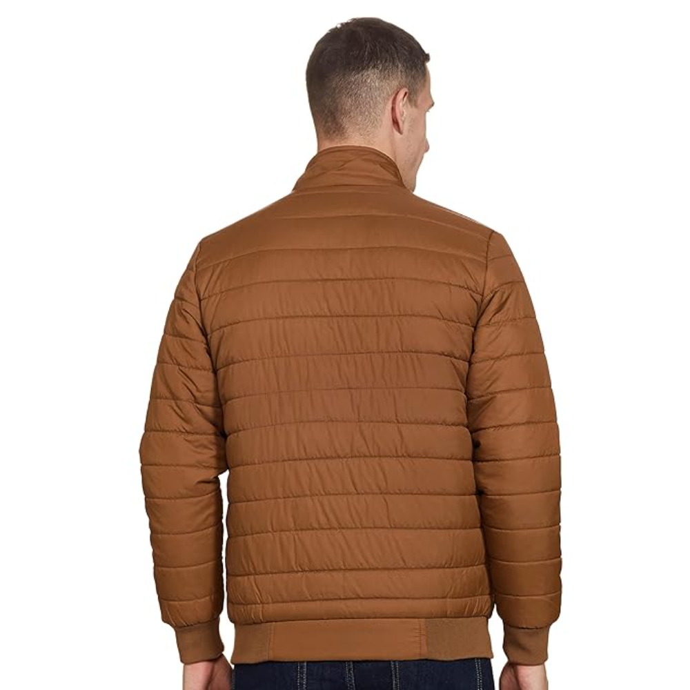 Men's Polyester Standard Brown Jacket - Image 3