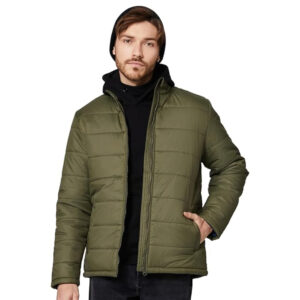 Men's Polyester Standard Olive Jacket