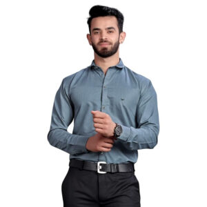 Men's Regular Fit Grey Formal Shirt