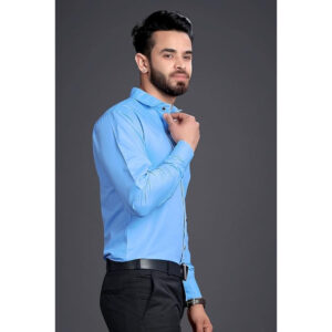 Men's Regular Fit Blue Formal Shirt