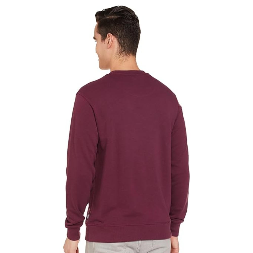 Men Plain Dark Purple Sweatshirt - Image 2