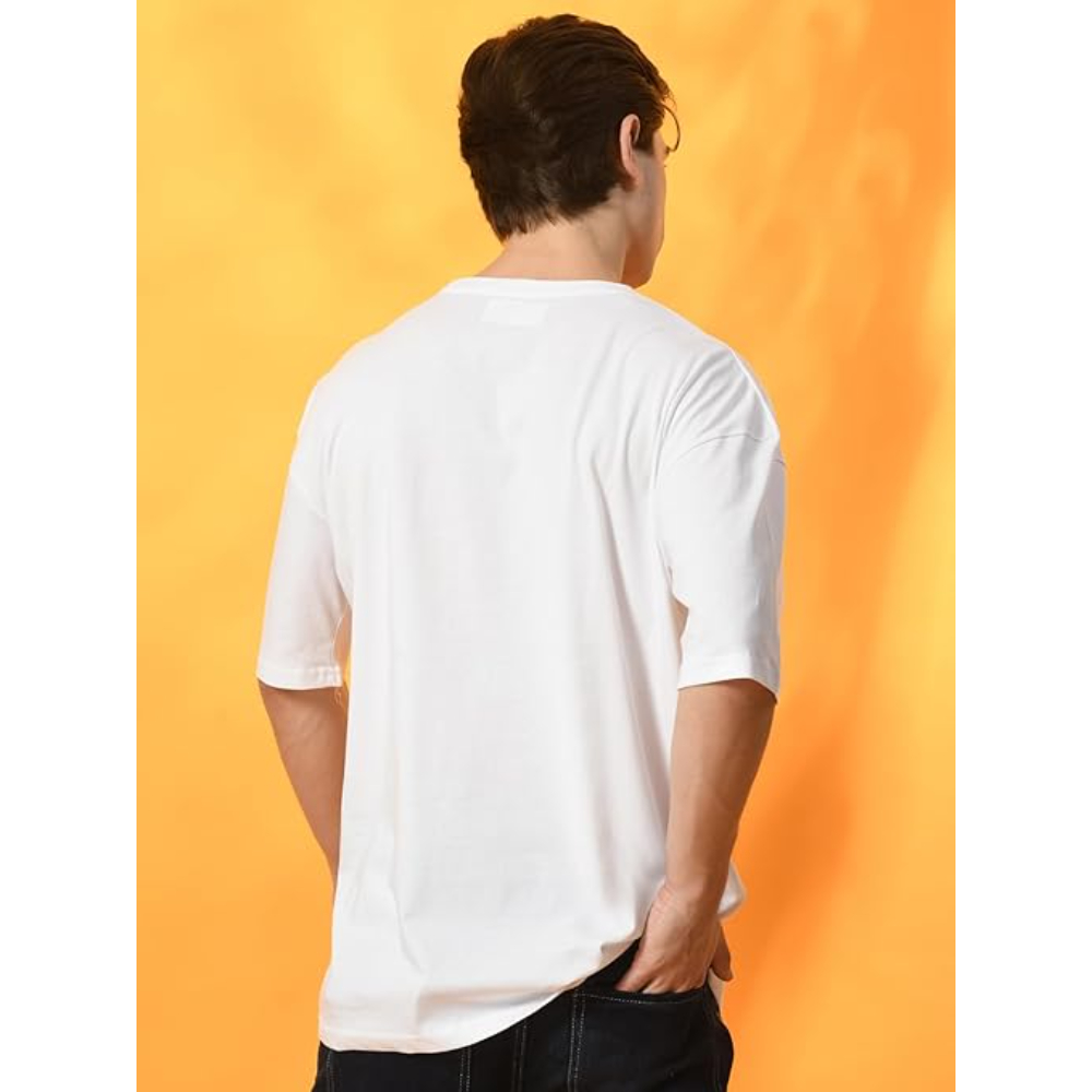 Men Drop Shoulder Navy Blue T-shirts - Image 2