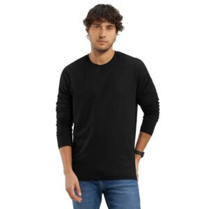 Men Full Sleeves Black T-shirts