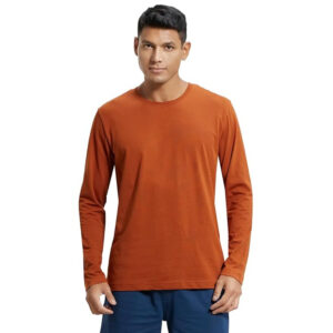 Men Full Sleeves Orange T-shirts