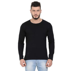 Men Pure Cotton Black T-shirts