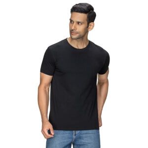 Men Regular Fit Black T-shirts