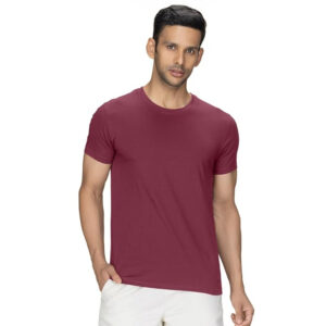 Men Regular Fit Maroon T-shirts