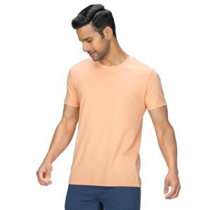 Men Regular Fit Light Orange T-shirts