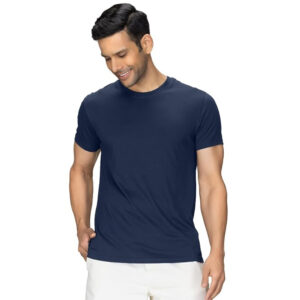 Men Regular Fit Navy Blue T-shirts