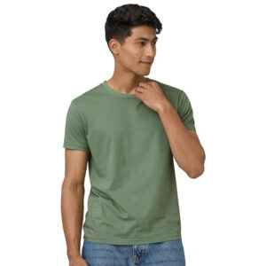Men Regular Fit Saga Green T-shirts