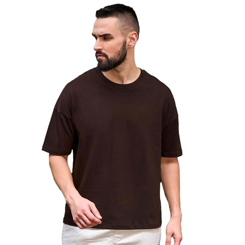 Men Oversized Brown T-shirts