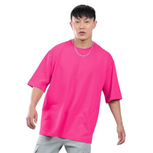 Men Oversized Pink T-shirts