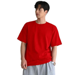 Men Round Neck Red T-shirts