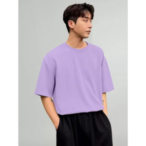 Men Round Neck Purple T-shirts