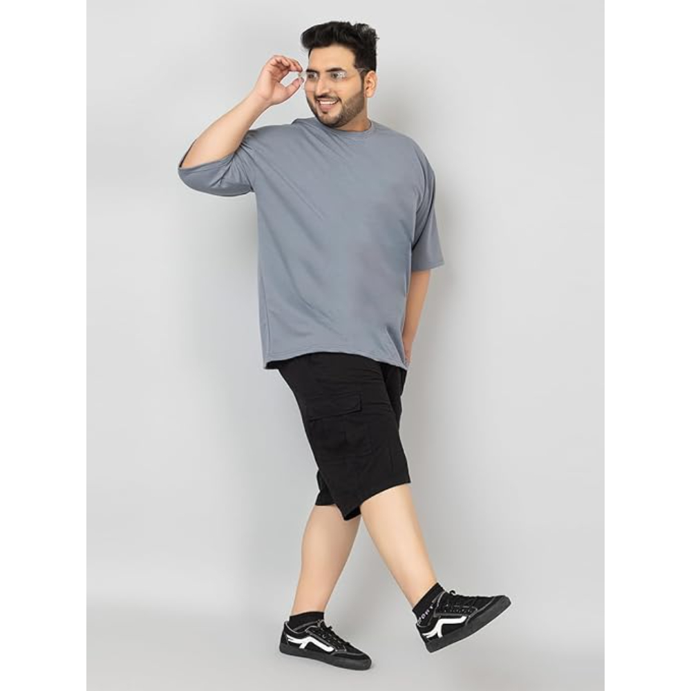Men Cotton Slate Grey T-shirts - Image 3