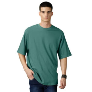 Men Cotton Loose Fit Olive Green T-shirts