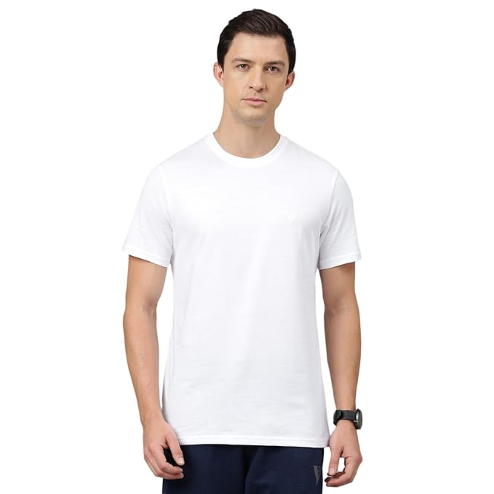 Men Cotton Regular Fit White T-shirts