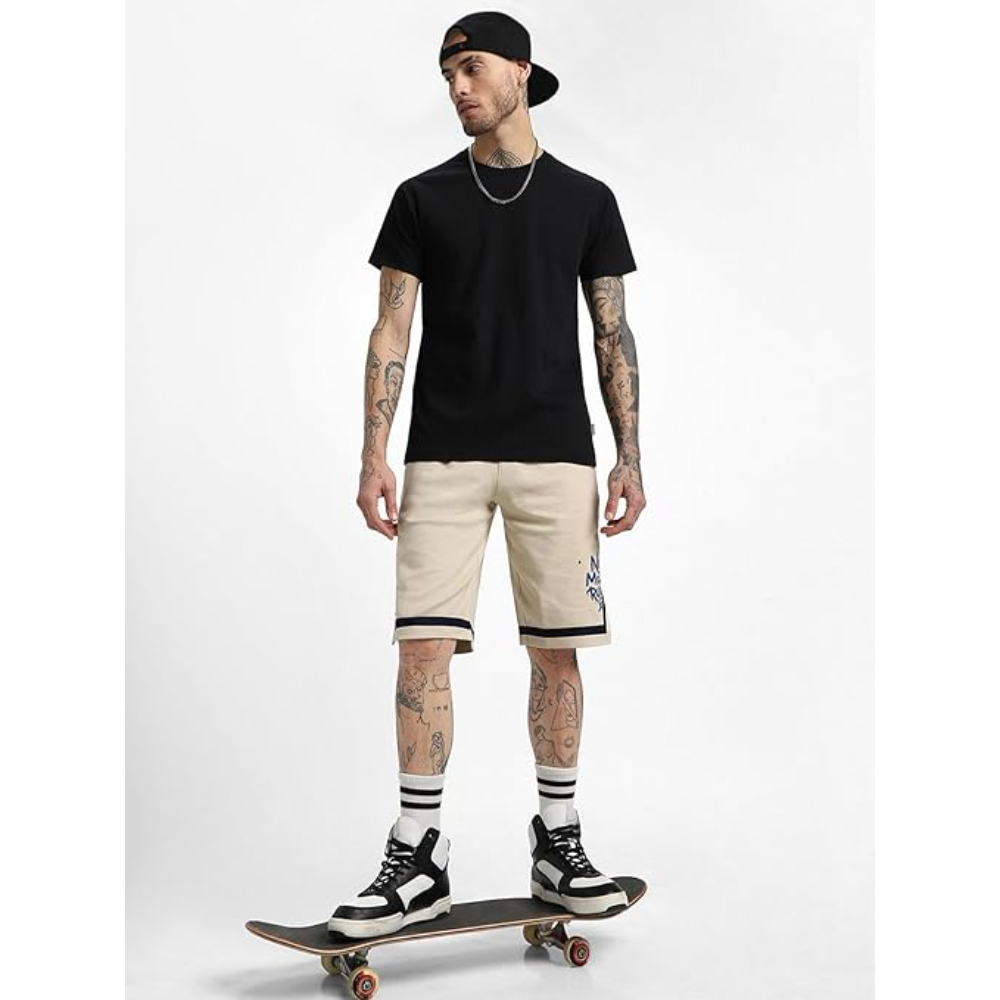 Men Pure Cotton Black T-shirts - Image 3