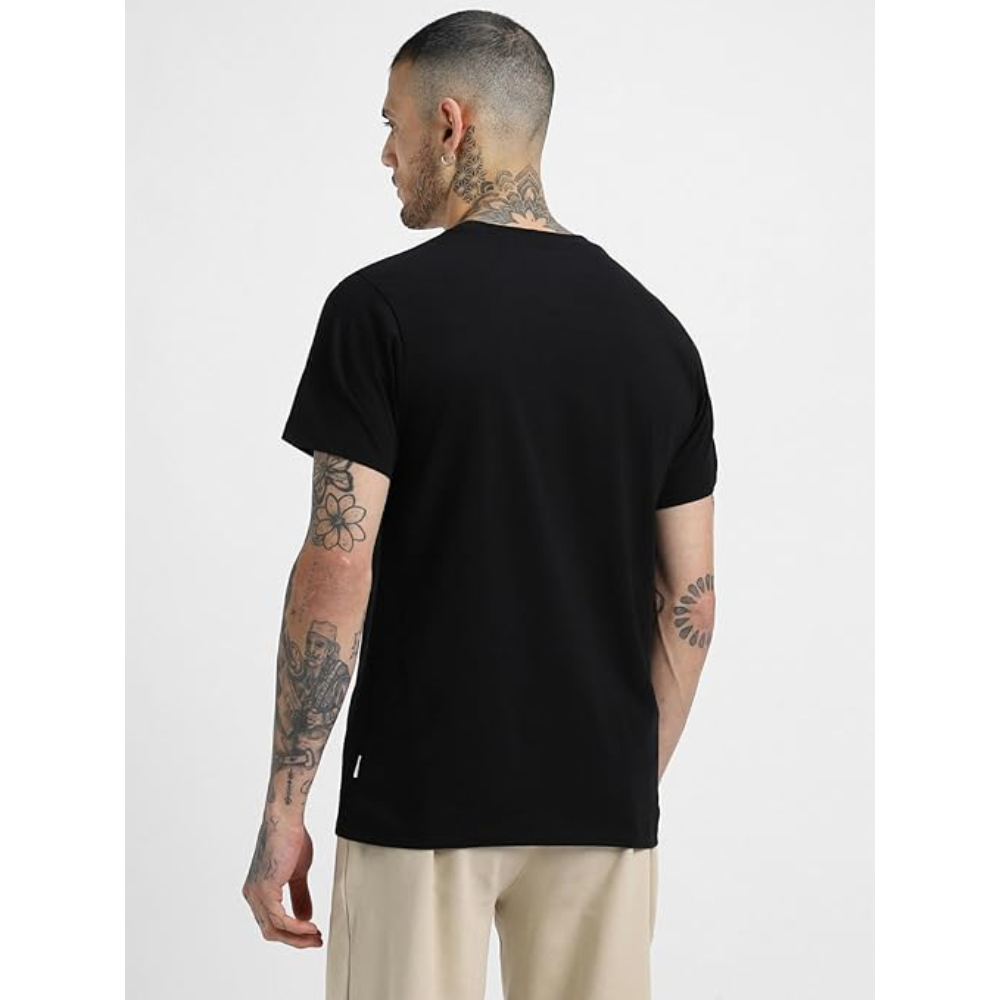Men Pure Cotton Beige T-shirts - Image 2