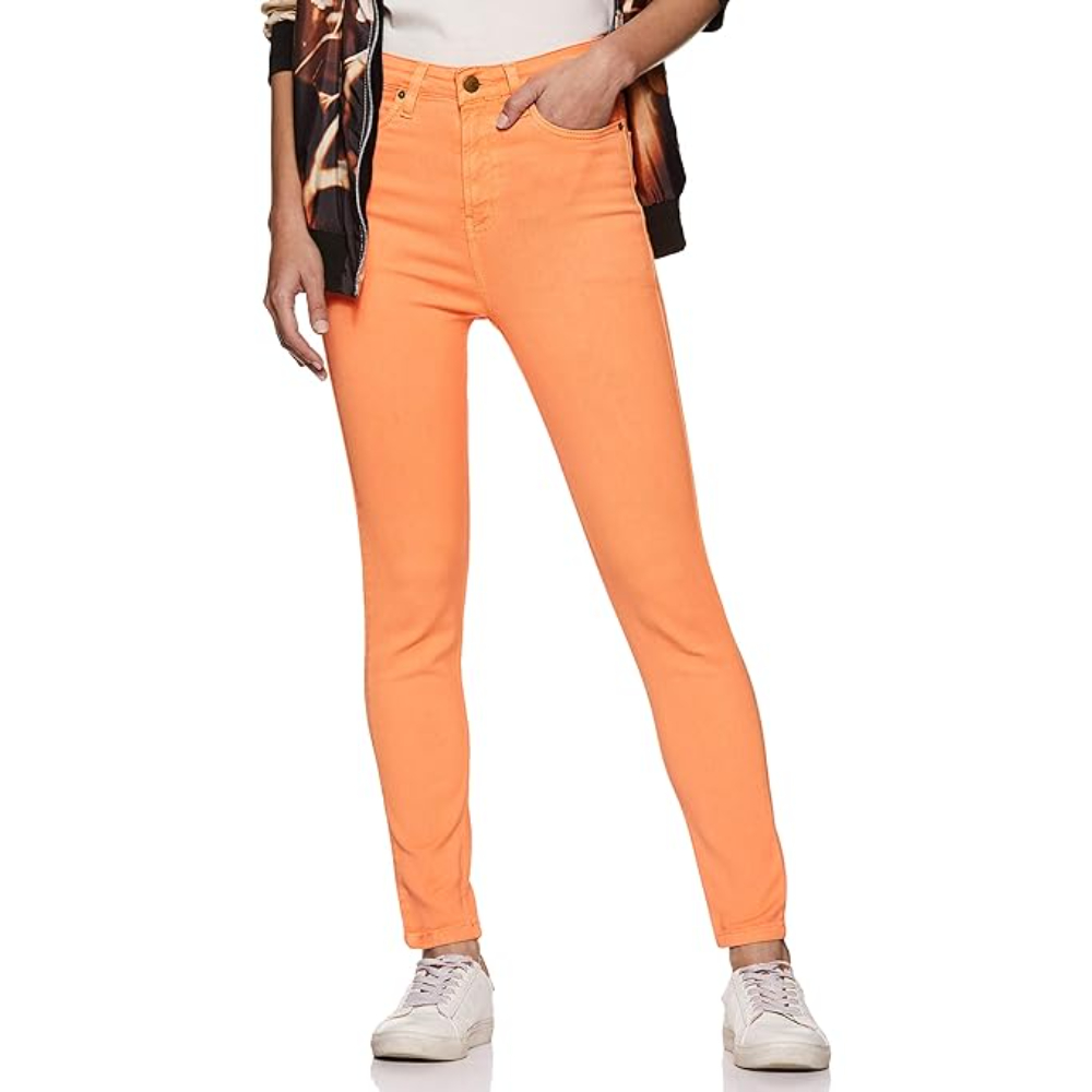 Women Stretchable Denim Peach Jeans - Image 3
