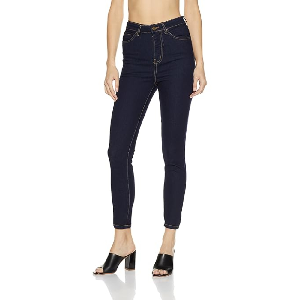 Women Stretchable Denim Navy Blue Jeans - Image 3