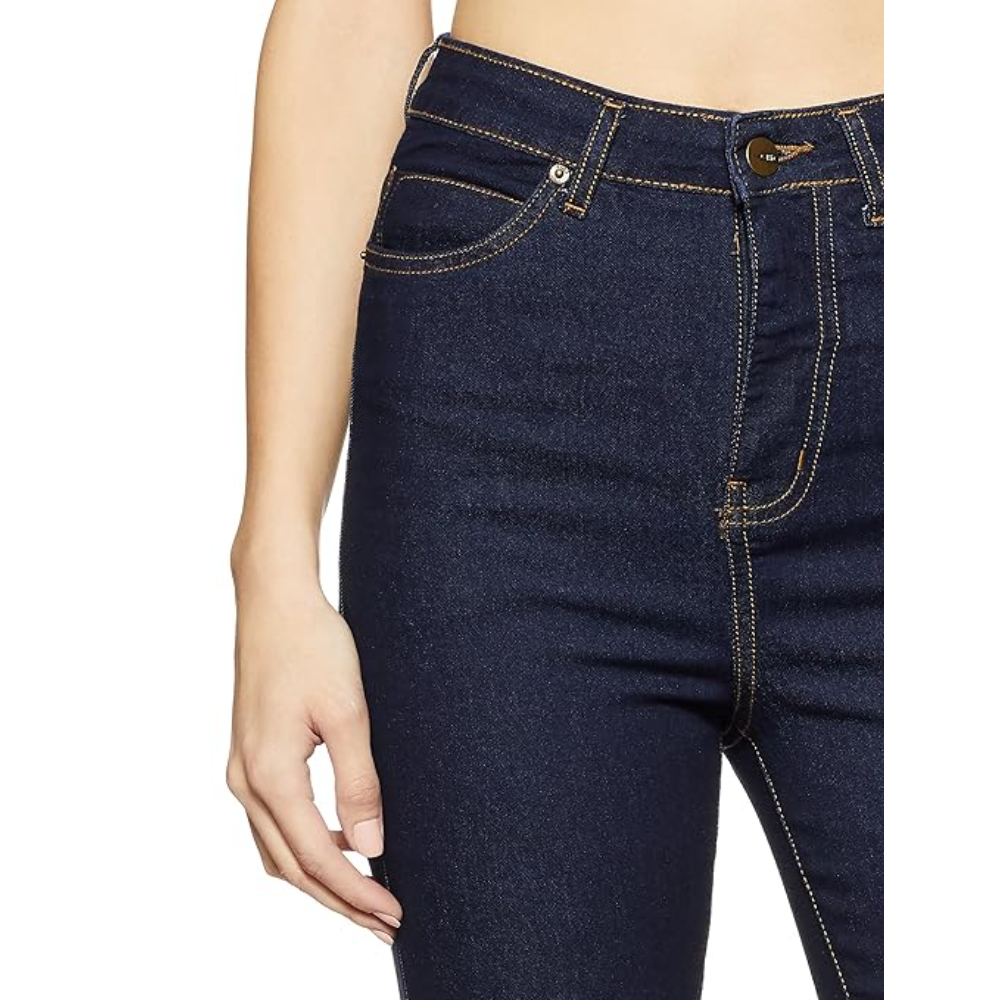 Women Stretchable Denim Navy Blue Jeans - Image 2
