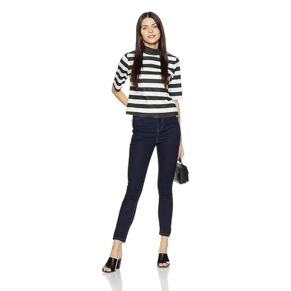 Women Stretchable Denim Navy Blue Jeans