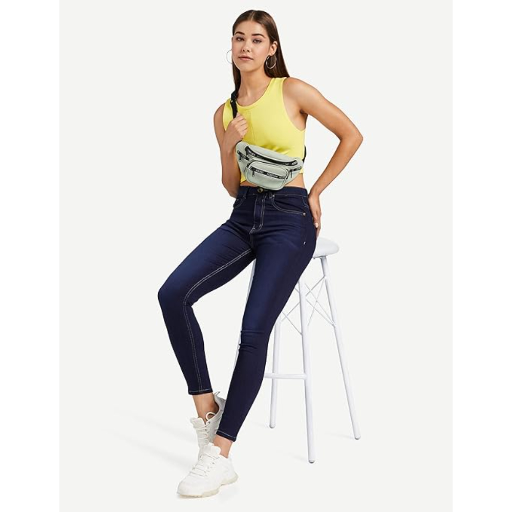 Women Ankle Length Dark Navy Jeans