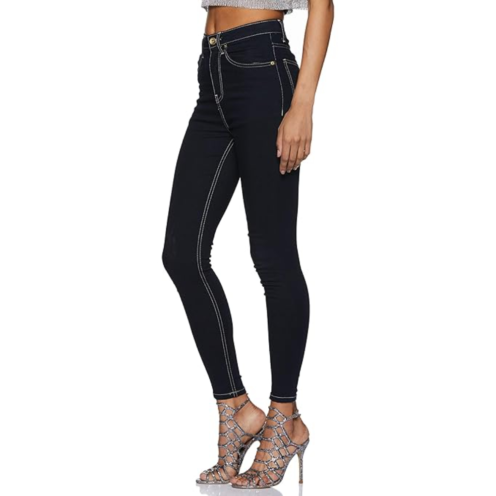 Women Ankle Length Navy Jeans - Image 2