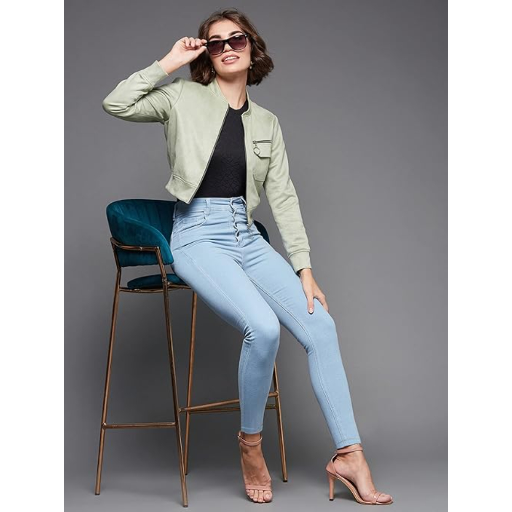 Women Skinny Regular Light Blue Jeans