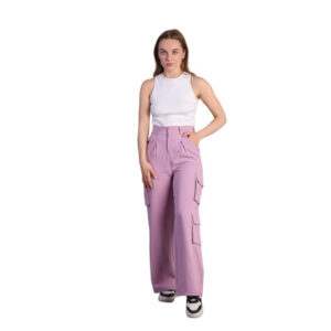 Women Korean Cargo Lavender Pants