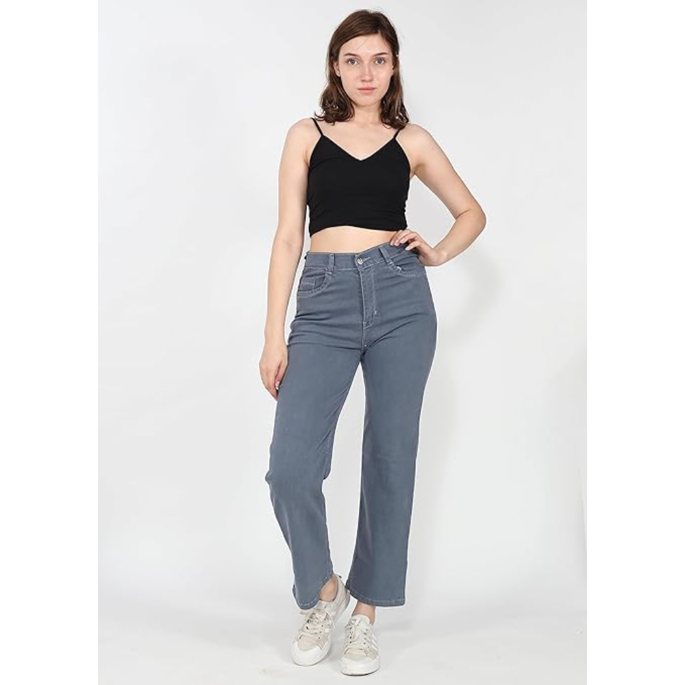 High Waist Straight Jeans for Women - Image 2