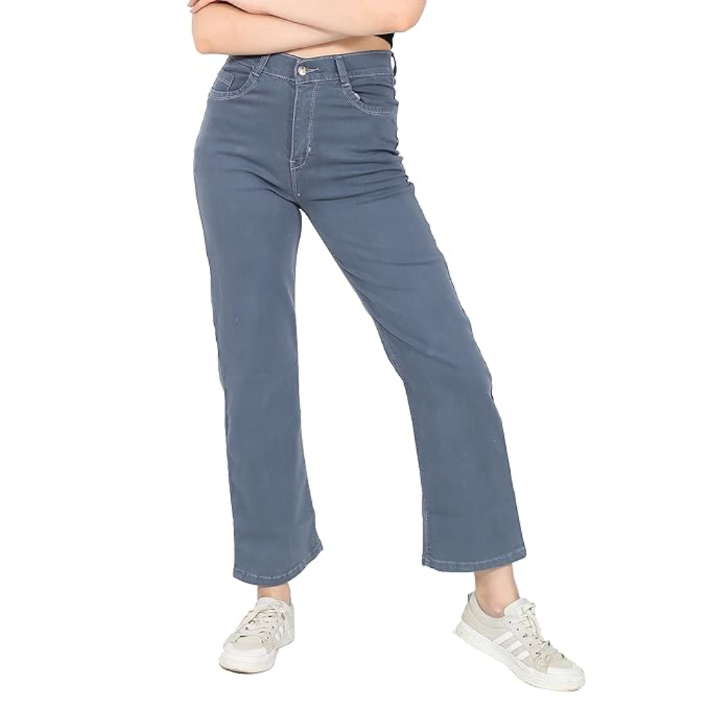 High Waist Straight Jeans for Women