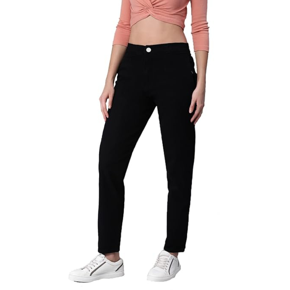 Womens High Rise Black Jeans - Image 3