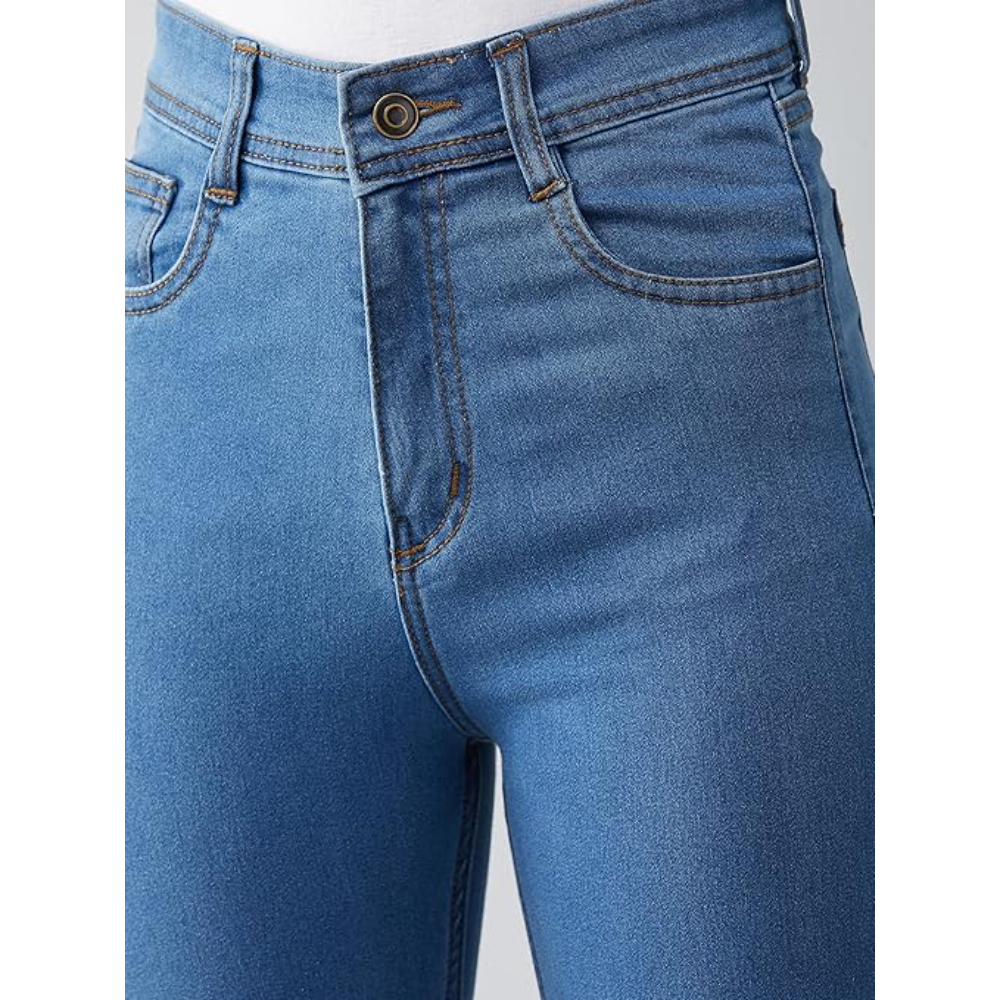 Women Skinny Fit Mid Blue Jeans - Image 2