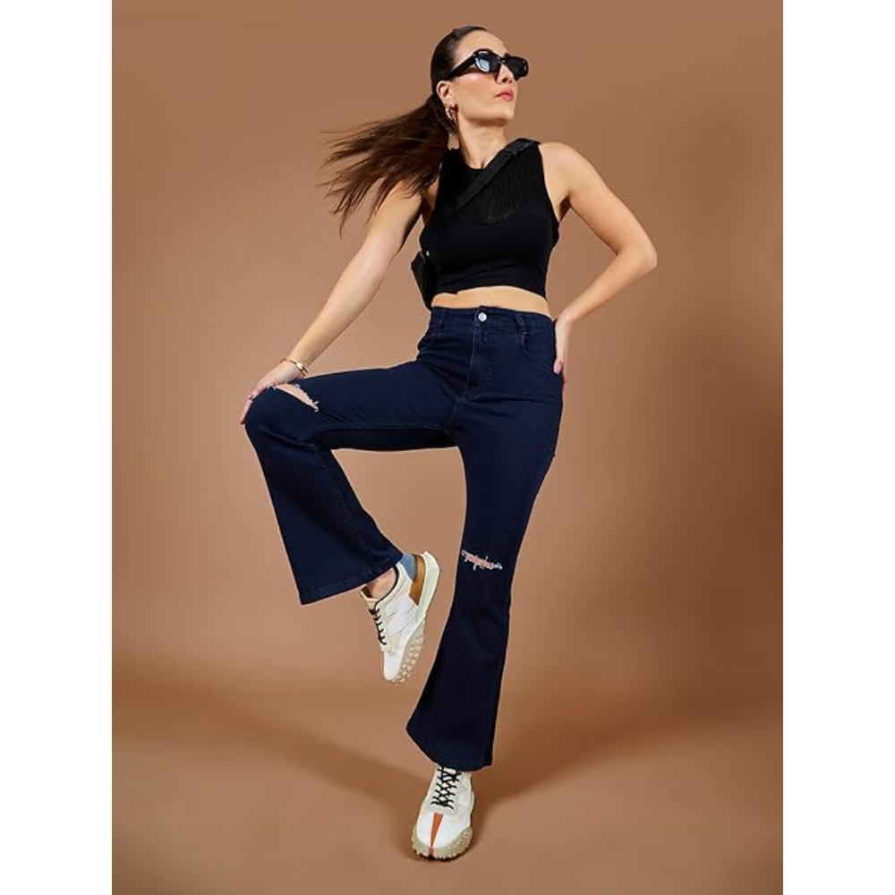 Women's Bootcut Deep Blue Jeans