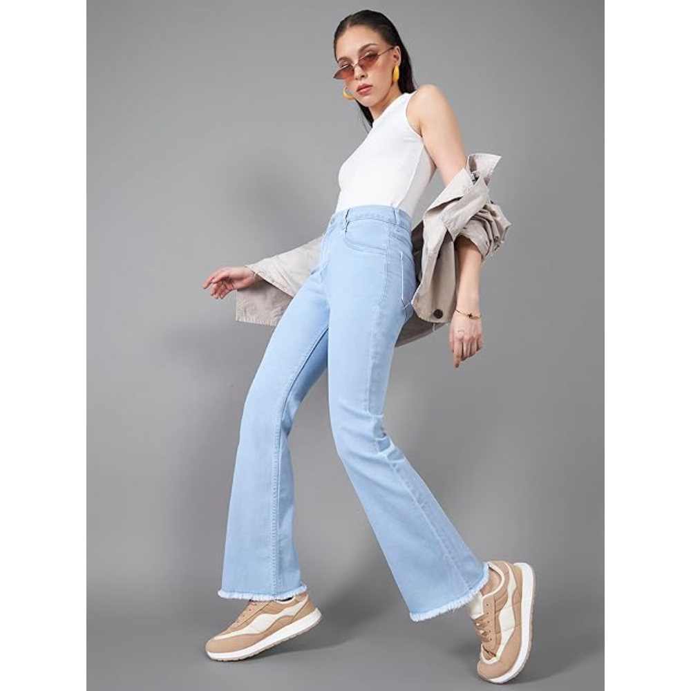 Women's Bootcut Light Blue Jeans - Image 3