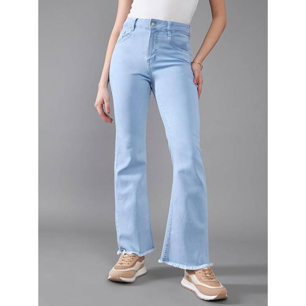 Women's Bootcut Light Blue Jeans - Image 2