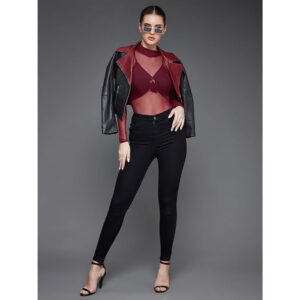 Women Skinny Fit High Black Jeans