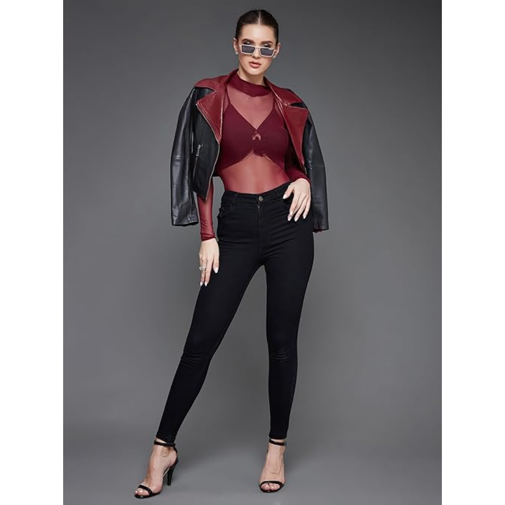 Women Skinny Fit High Black Jeans