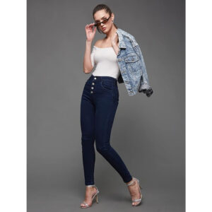 Women Skinny Fit High Midnight Blue Jeans