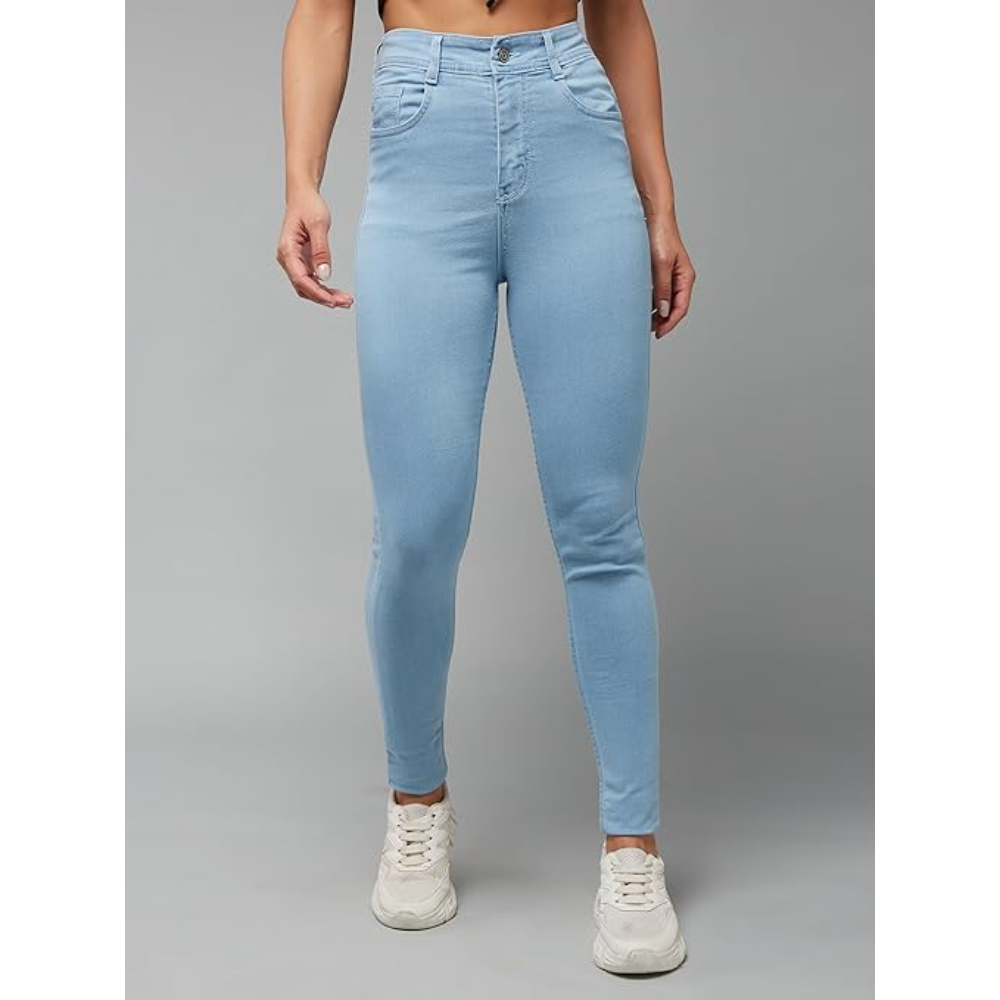 Women Skinny Fit High Zenith Blue Jeans - Image 2