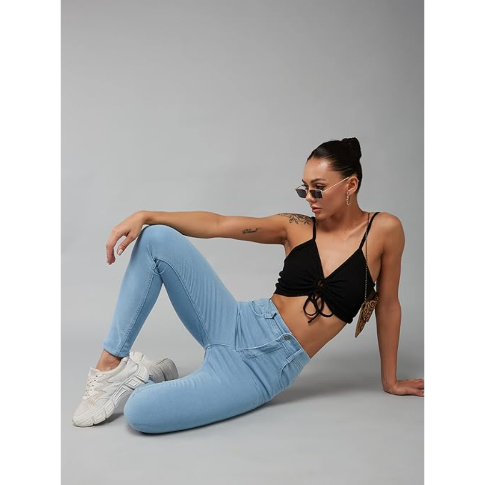 Women Skinny Fit High Zenith Blue Jeans