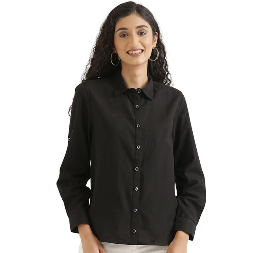 Women Stylish Casual Black Shirt