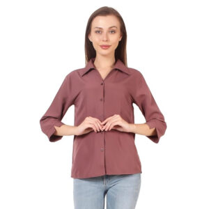 Women Formal Cotton Lavender Shirt