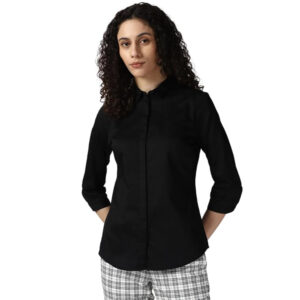 Women Plain formal Charcoal Shirt